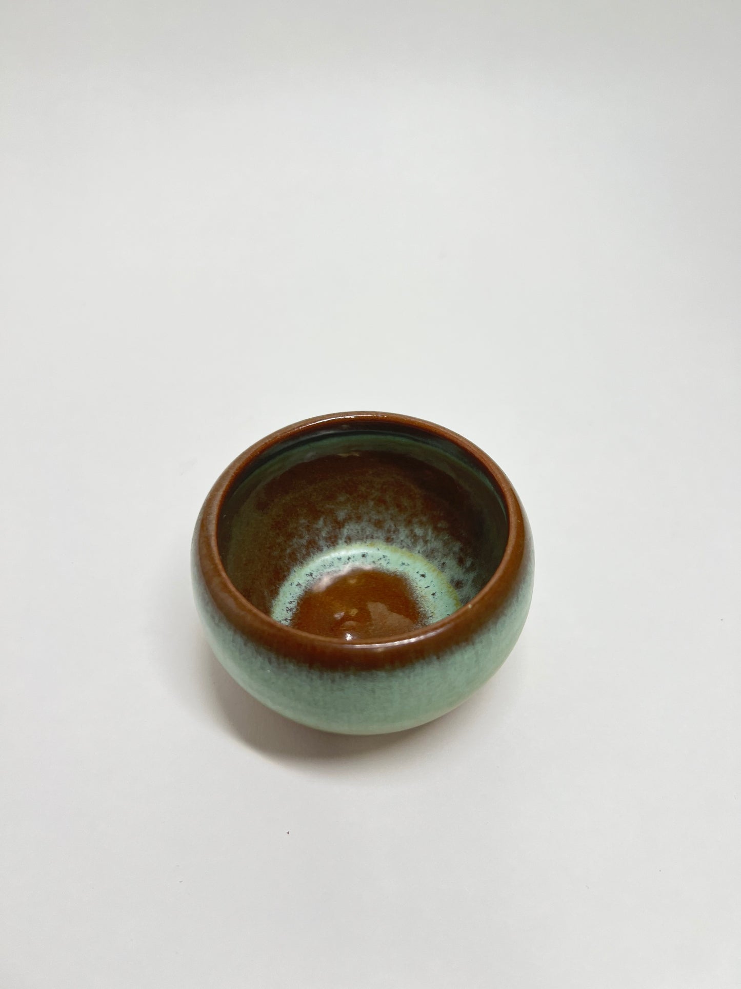 Frankoma Pottery Small Sugar Bowl: Vintage Prairie Green Glaze, Mid-Century Modern