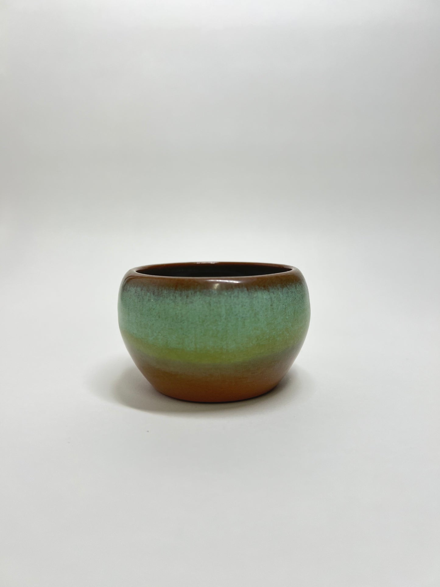 Frankoma Pottery Small Sugar Bowl: Vintage Prairie Green Glaze, Mid-Century Modern