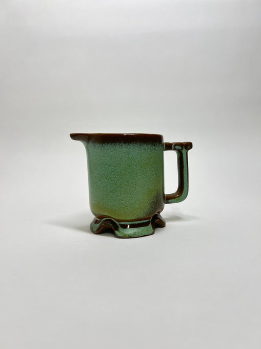 Frankoma Pottery Pitcher: Vintage Prairie Green Glaze, Mid-Century Modern
