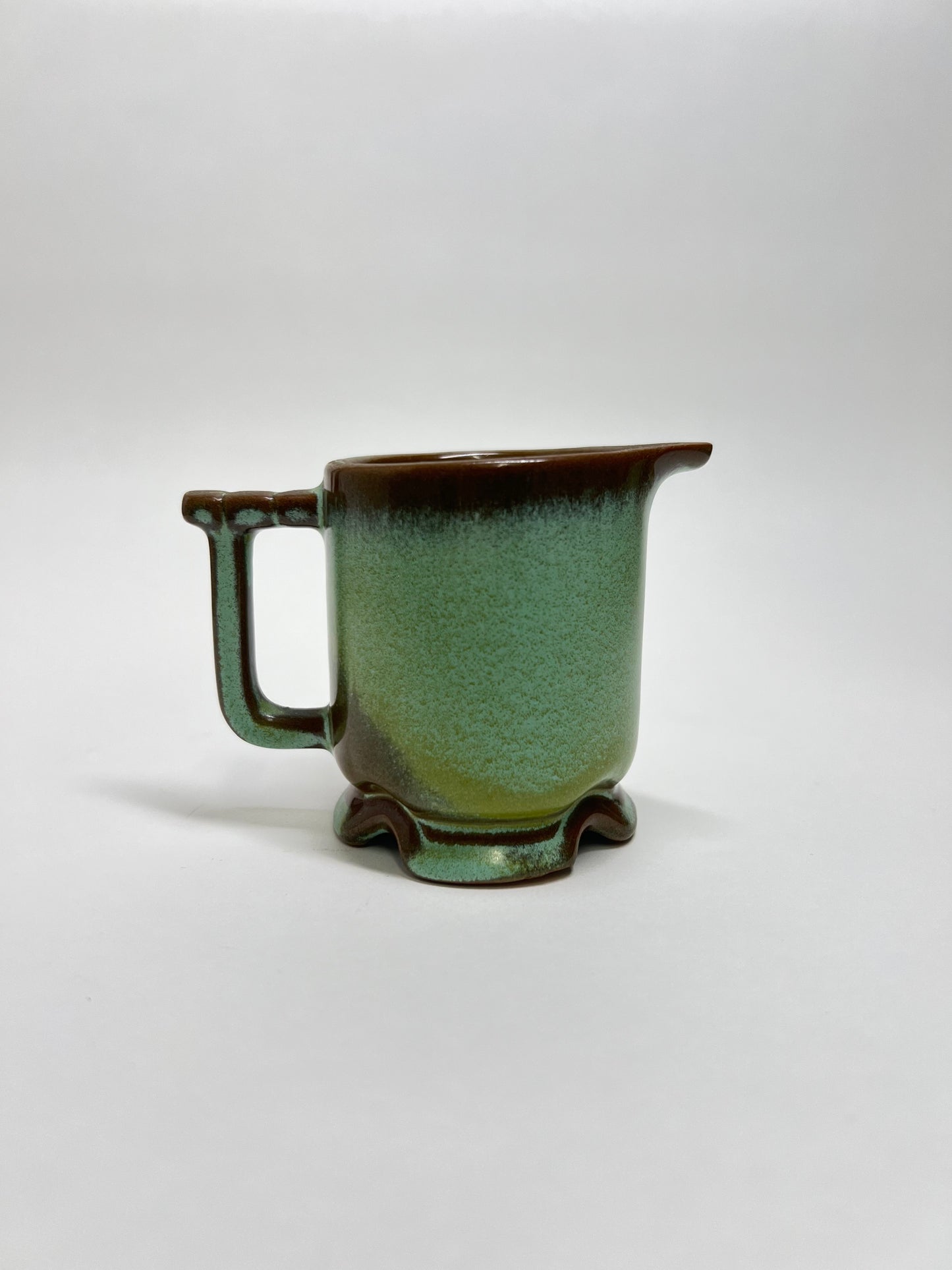 Frankoma Pottery Pitcher: Vintage Prairie Green Glaze, Mid-Century Modern
