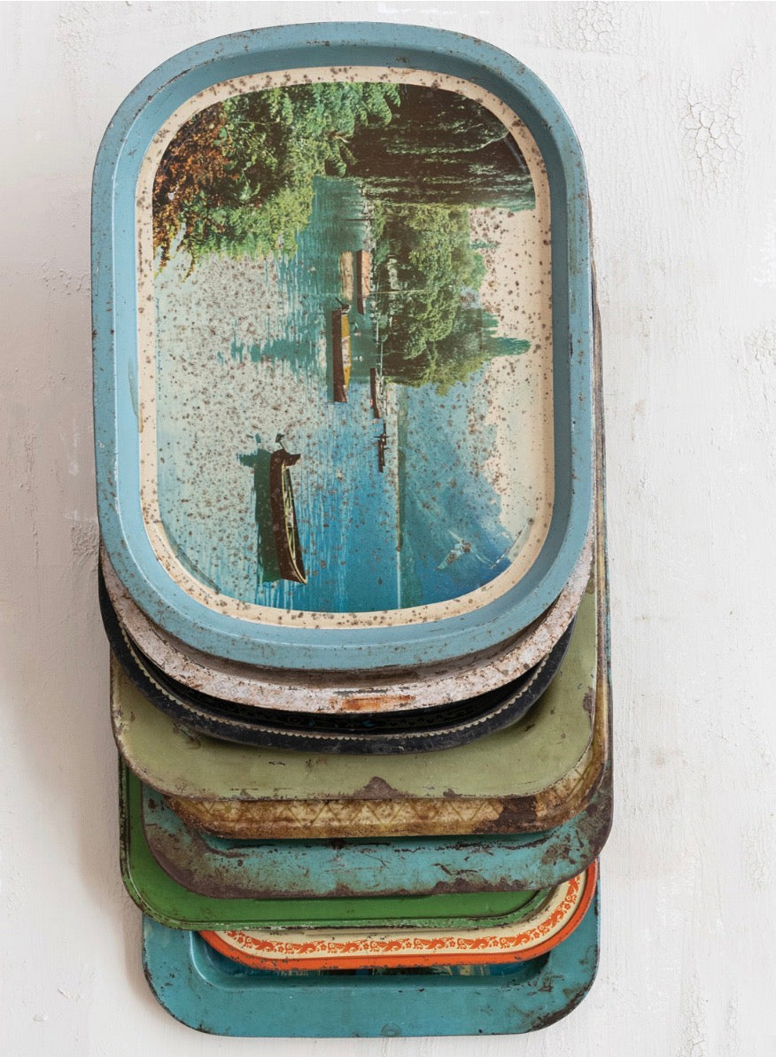 Found Decorative Metal Tray