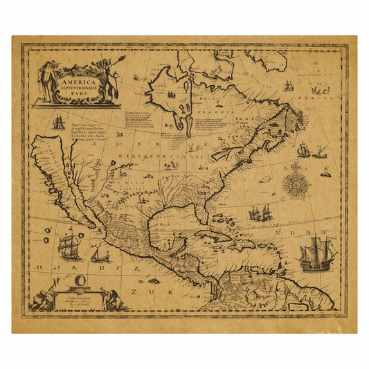 Reproduction Antique Map Plaque