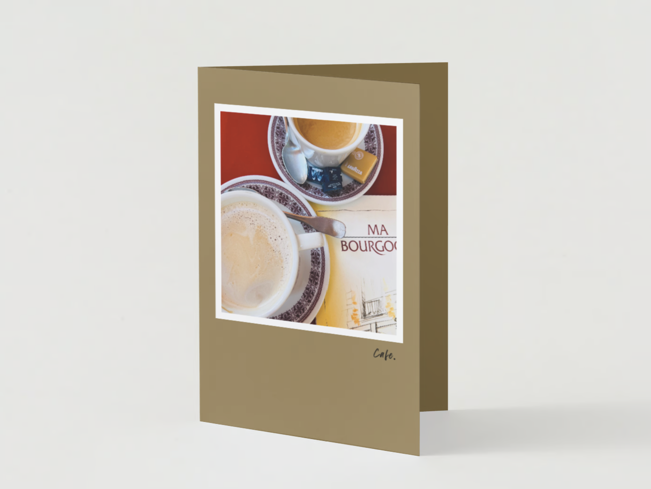 Handmade Photo Greeting Cards: 'Cafe' Art Note Cards