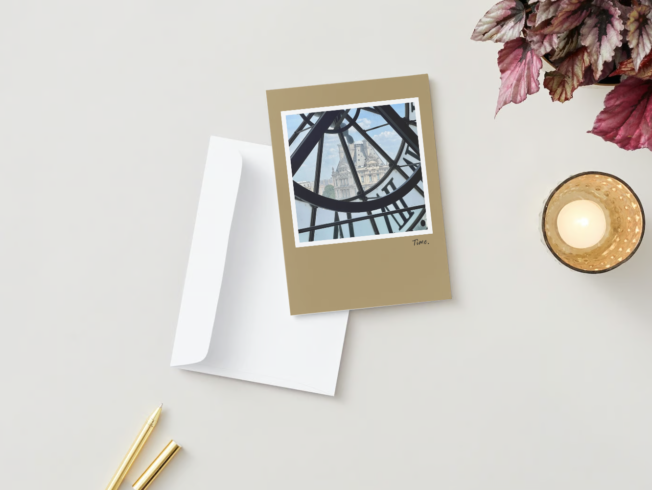 Handmade Photo Greeting Cards: 'Time' Art Note Cards