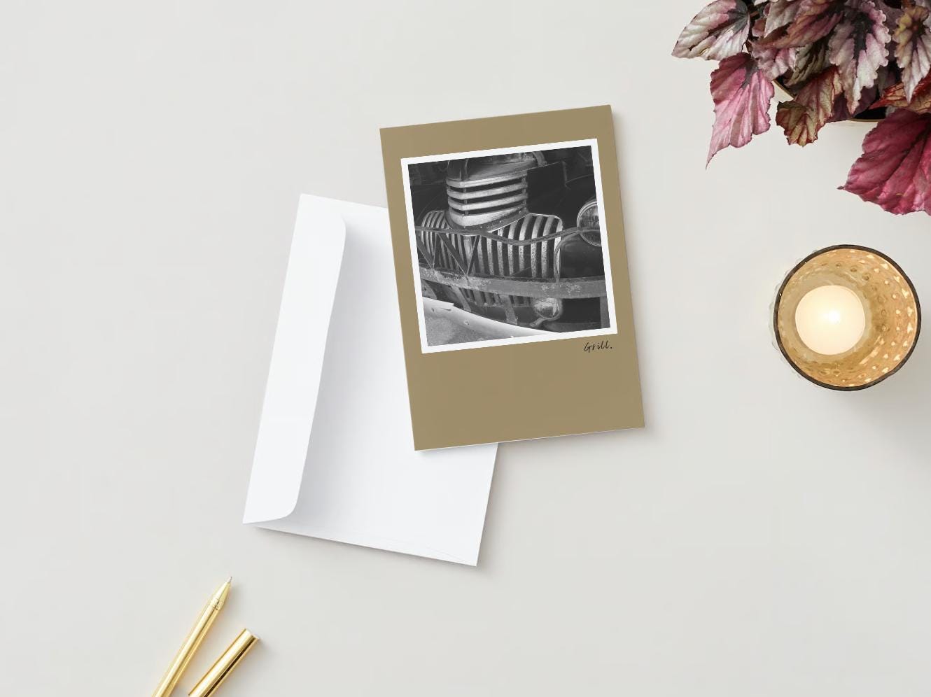 Handmade Photo Greeting Cards: 'Grill' Art Note Cards