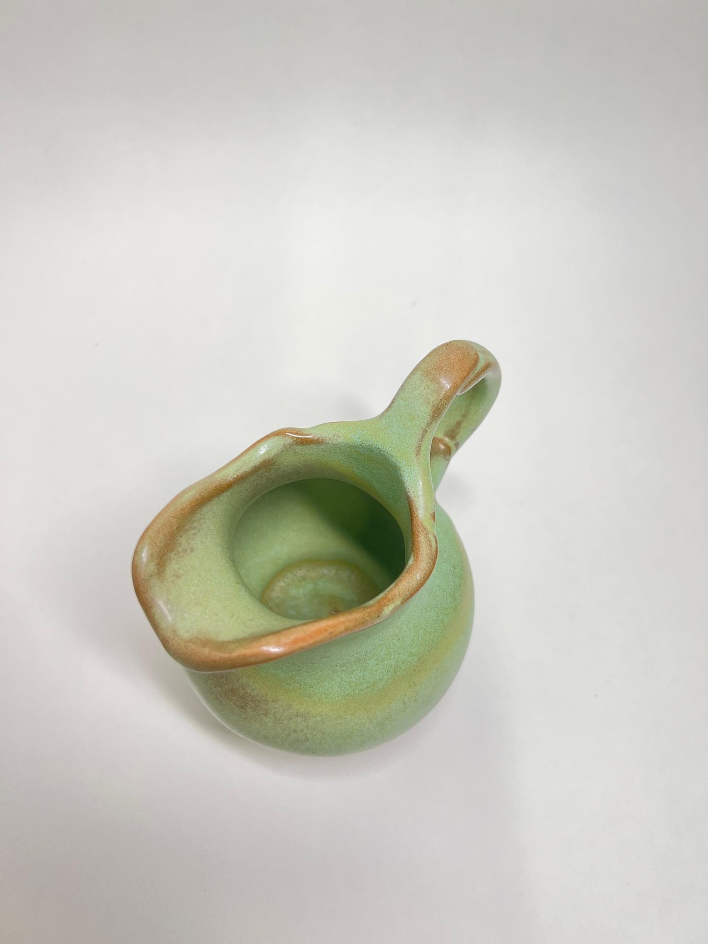 Frankoma Pottery Pitcher: Vintage Prairie Green Glaze, Mid-Century Modern