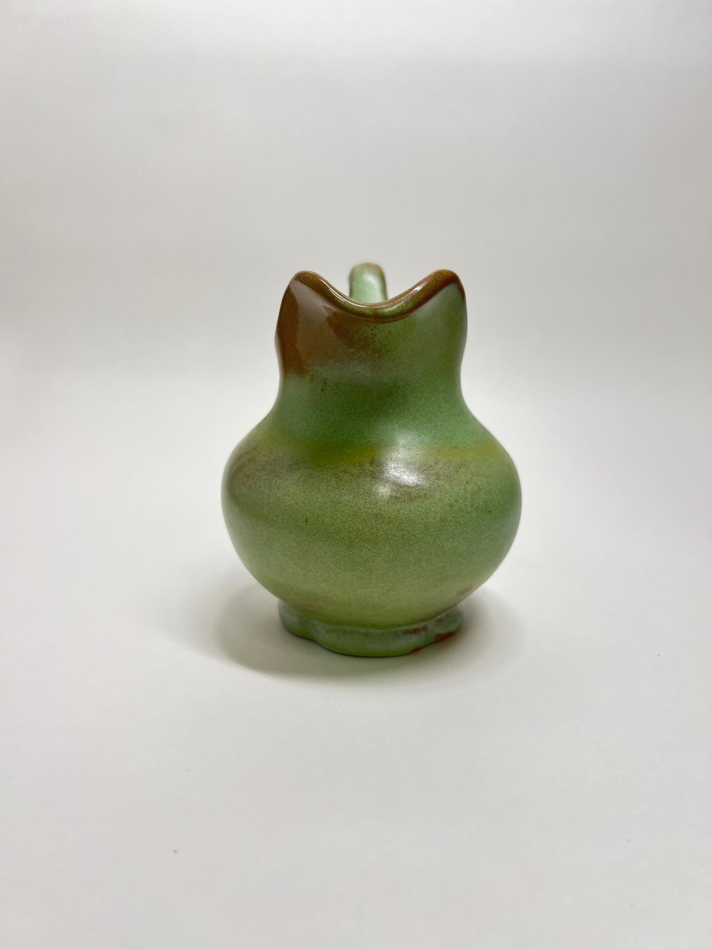 Frankoma Pottery Pitcher: Vintage Prairie Green Glaze, Mid-Century Modern