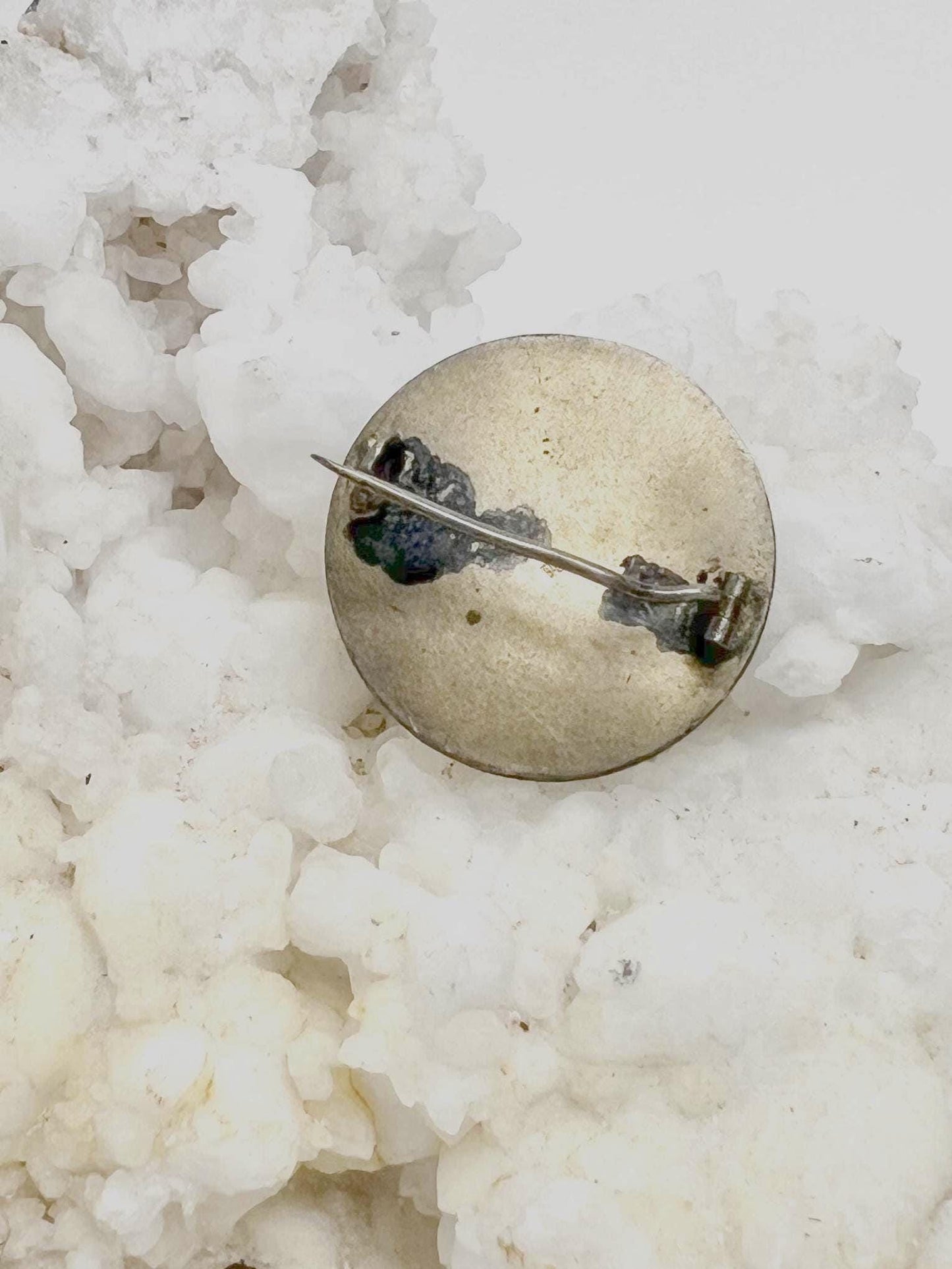 Vintage Italian Micro Mosaic Brooch | Brass & Glass Floral Pin | Mid-Century Souvenir Jewelry